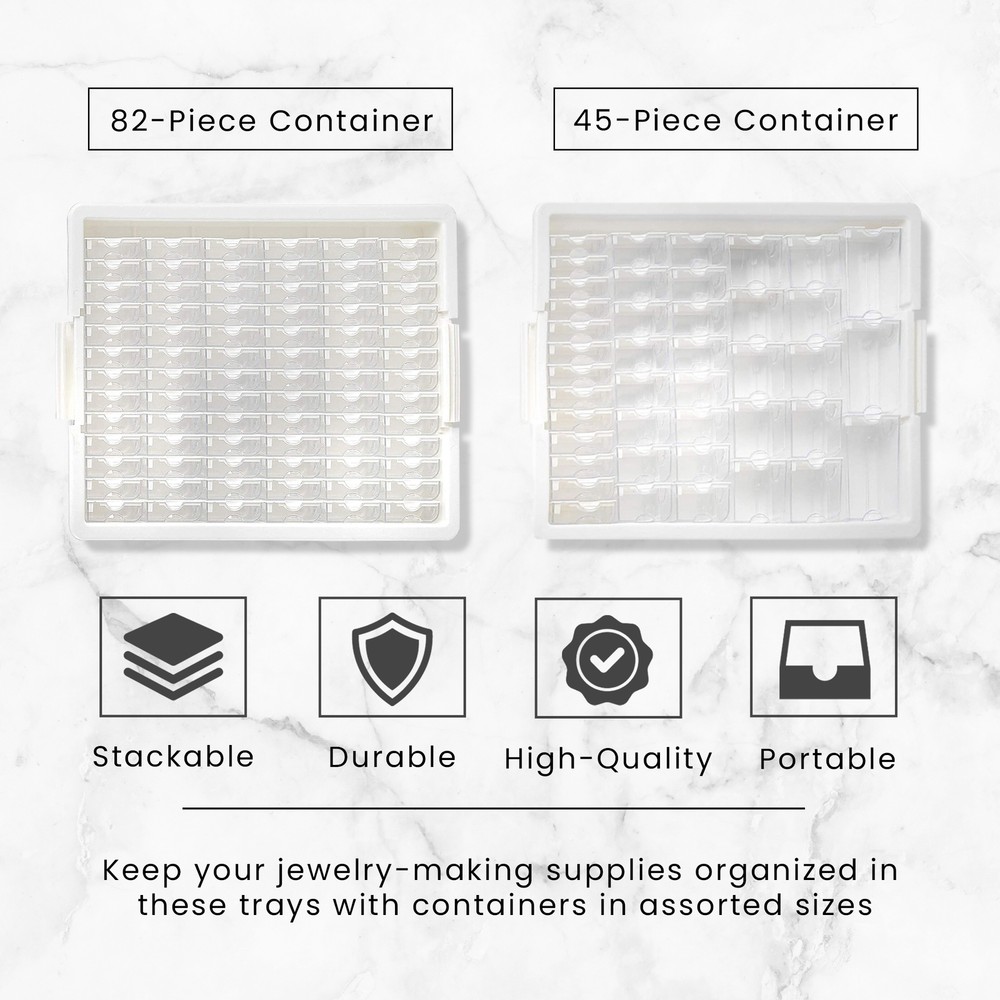 Bead Storage Solutions 45pcs Craft Organizer & 82pcs Tiny Supplies Organizer