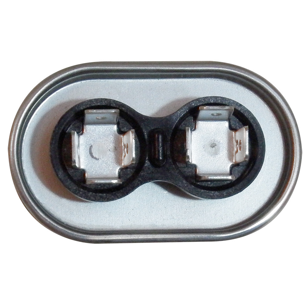 CAPACITOR OVAL 5 uF MFD 370 VOLT , U.S.A. MADE