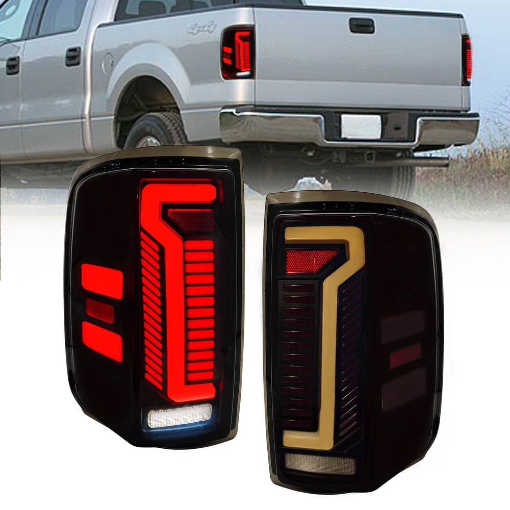 Sequential LED Tail Lights Turn Signal Rear Lamp For 2004-2008 Ford F-150 Smoked