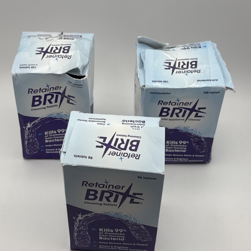 Retainer Brite 3 Open Boxes ( 322 Tablets ) Exp 04/2026