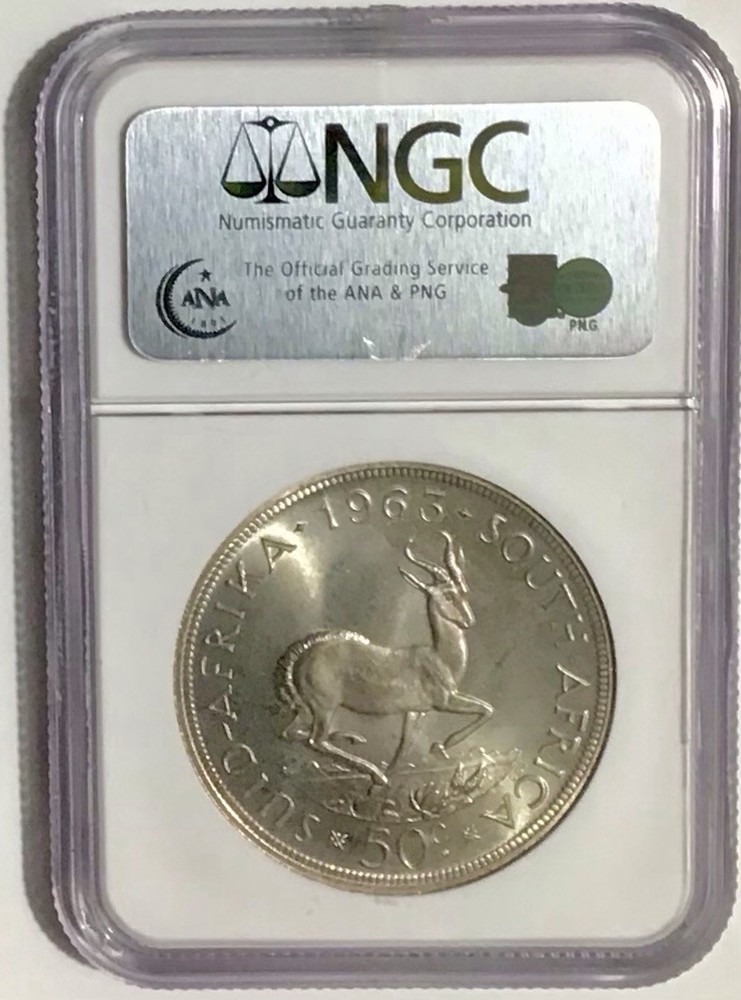 1963 S. Africa 50C MS 65