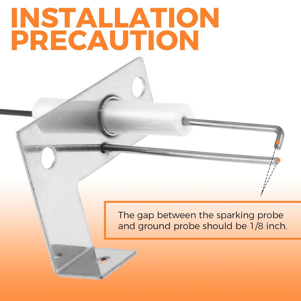 93868 RV Water Heater Igniter Replacement, Spark and Sensor Electrode, 2-Pron...