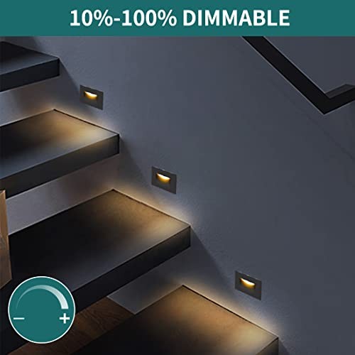 120V Dimmable LED Step Lights, 3000K/4000K/5000K Selectable, 3.5W 175lm 4-Pack