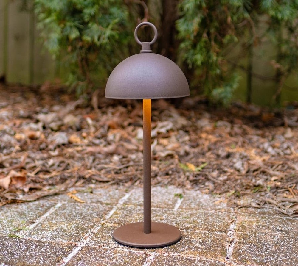 Branson 12" Rust Dimmable Rechargeable Table Lamp