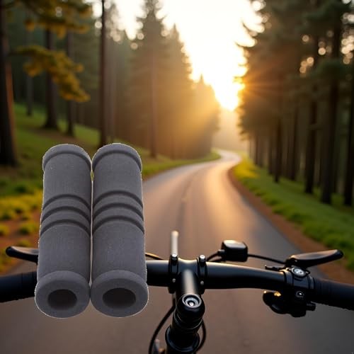 1 Pair Black Bicycle Handlebar Grip Bicycle Motorcycle Antis Super Light Soft