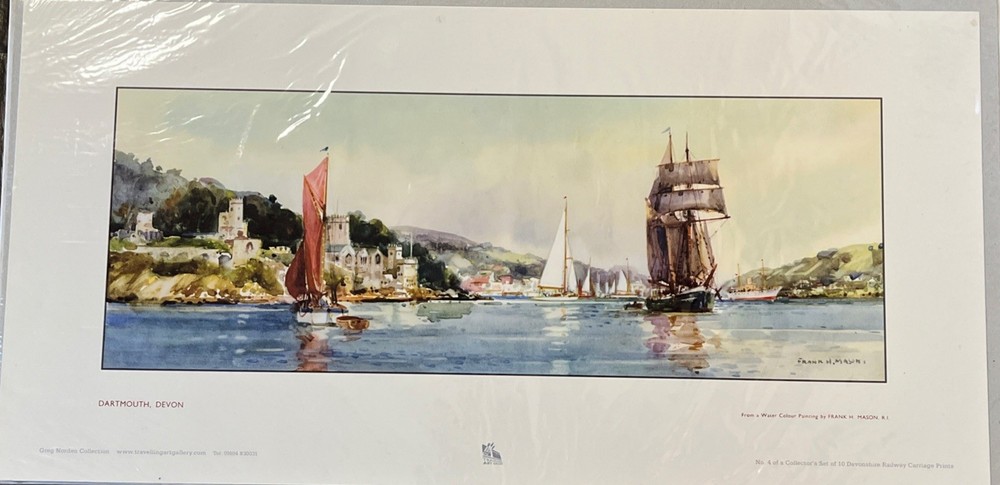 Dartmouth Devon Devonshire Railway Train Carriage Reproduction Print