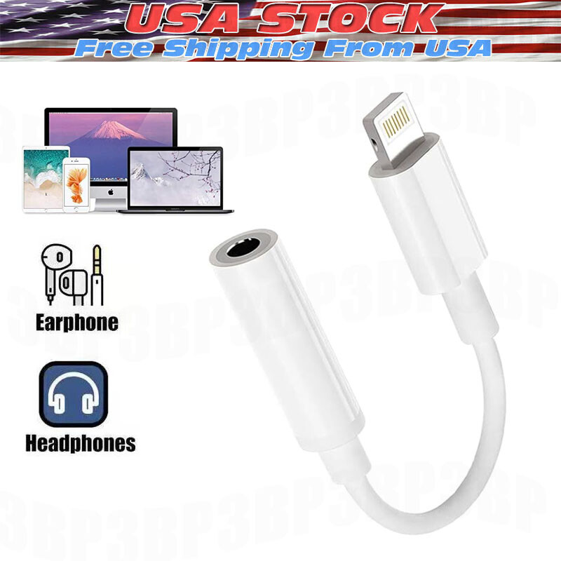 For Apple iPhone Headphone Adapter Jack 3.5mm Aux Cord Dongle