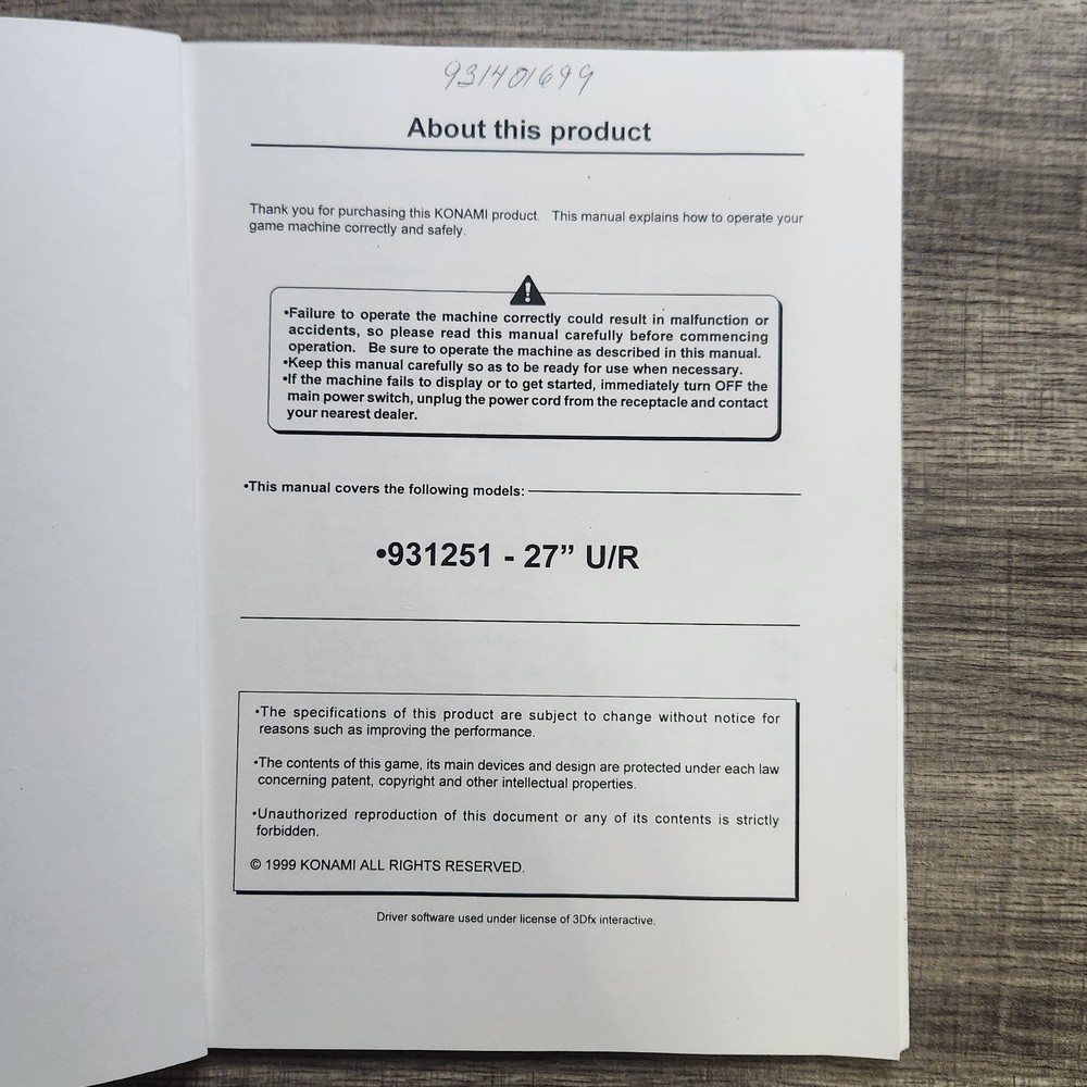 Dark silhouette silent scope 2 Konami￼ Operators Manual