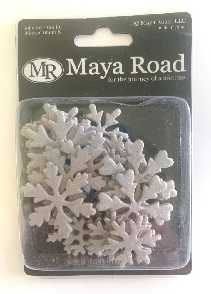 Maya Road SNOWFLAKE MINI CHIPBOARD SET 30 Pieces
