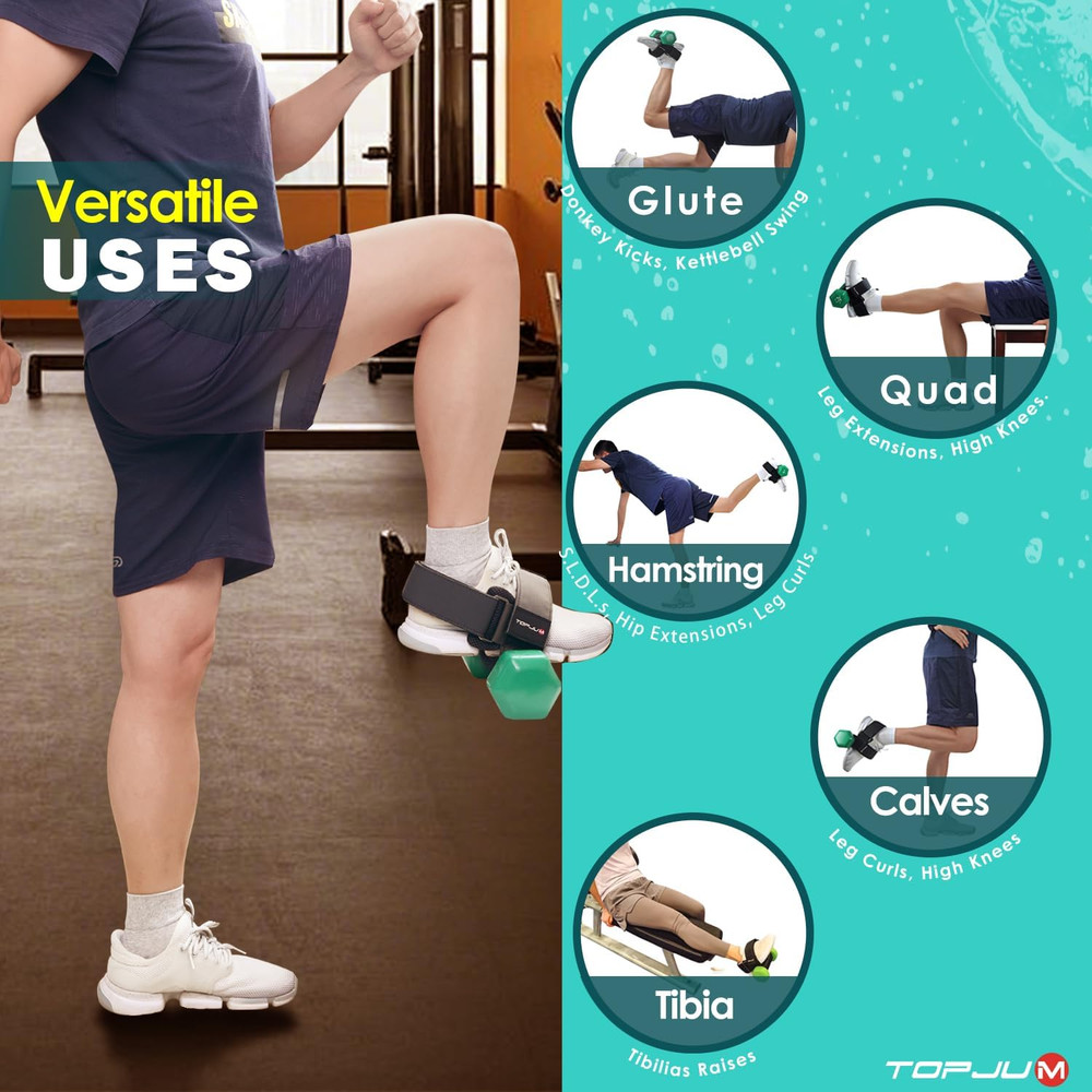 Adjustable Dumbbell Foot Attachment for Leg Workouts and Strength Training
