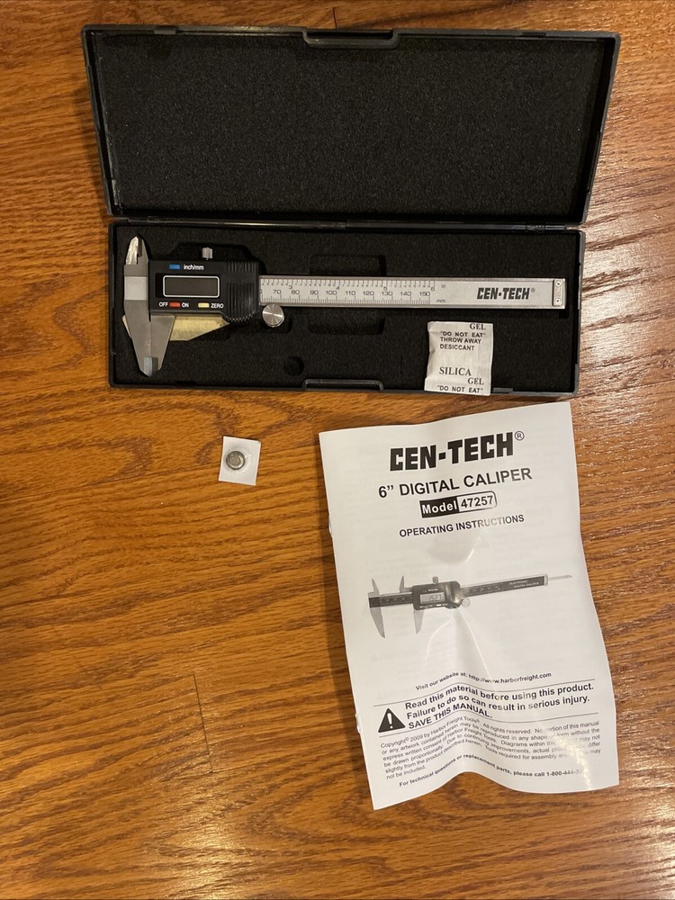 Cen-Tech 6” Digital Caliper Model 47257 Hard Case w/ instructions excellent