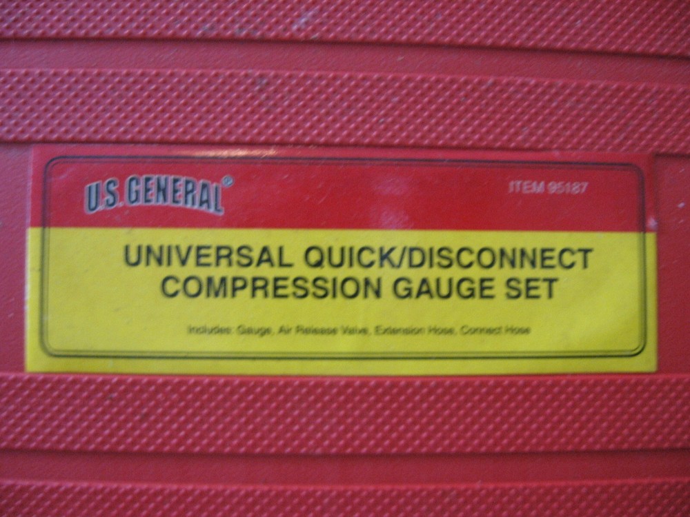 US General 95187 Universal Quick/Disconnect Compression Gauge Set Tester