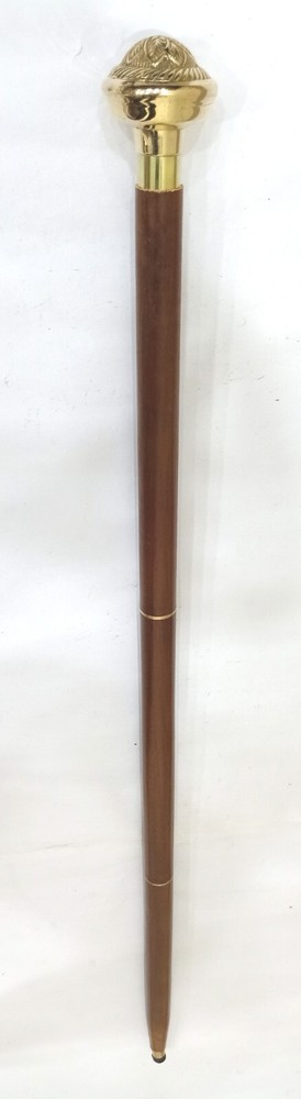New Solid Antique Solid Brass Handle Wooden Walking Stick Cane Vintage Designer