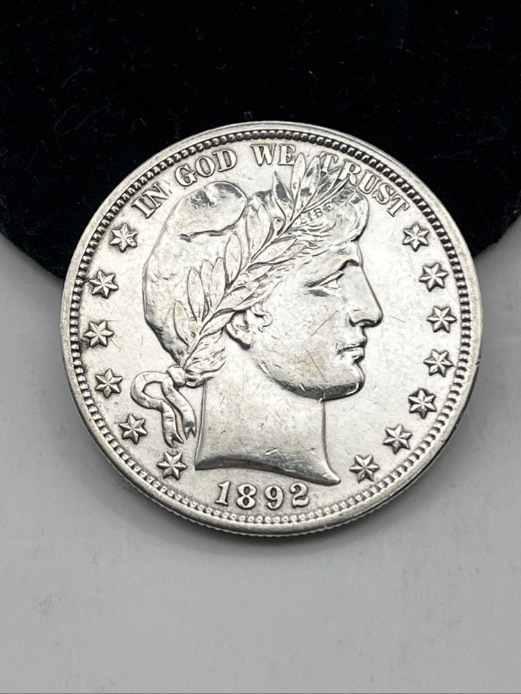 1892-P Barber Half Dollar Cleaned