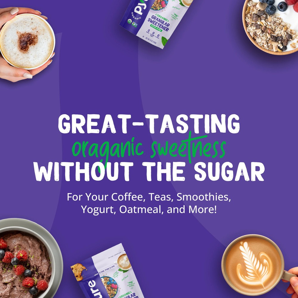 Organic Stevia Granulated Sugar Substitute, Zero Calories