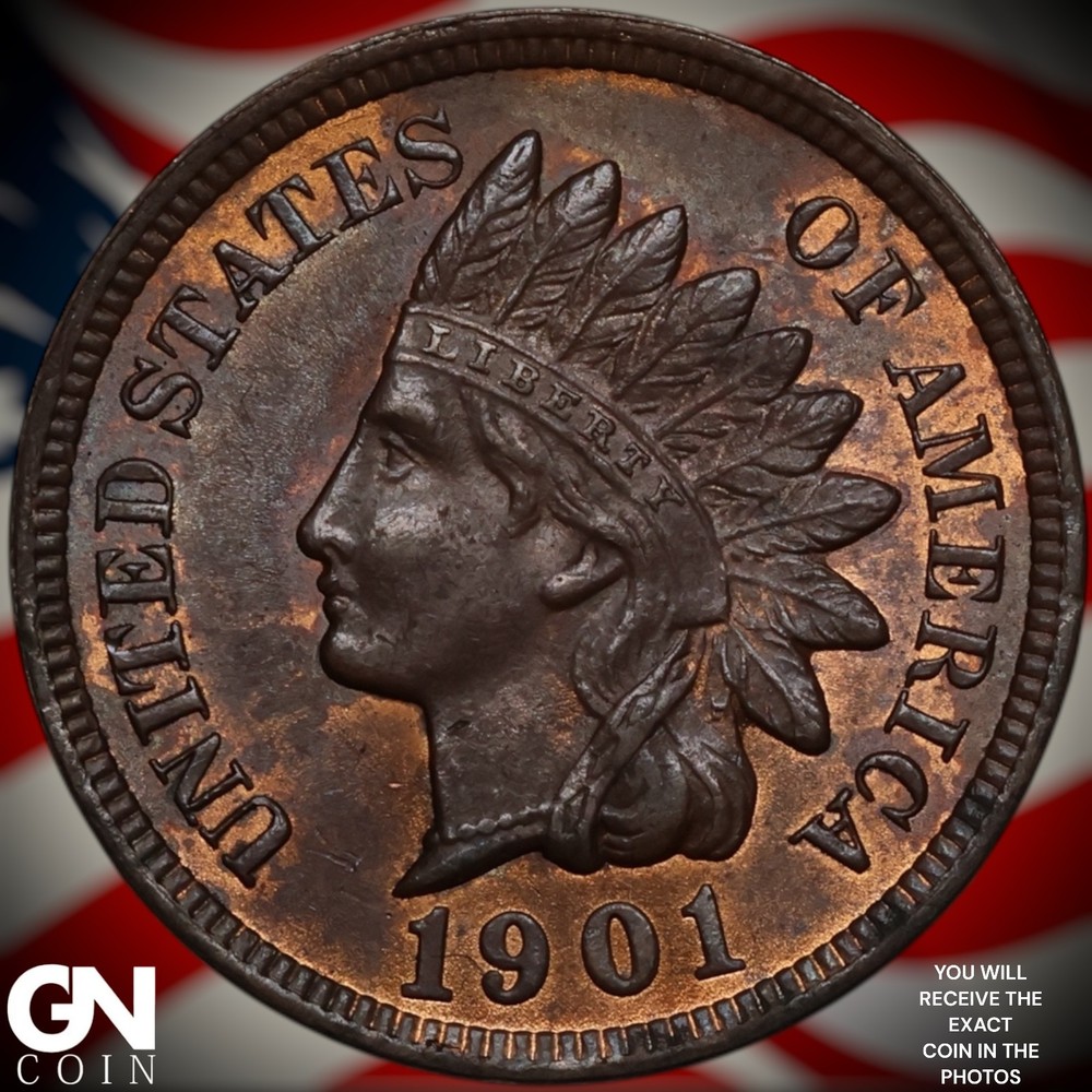 1901 Indian Head Cent Penny A7197