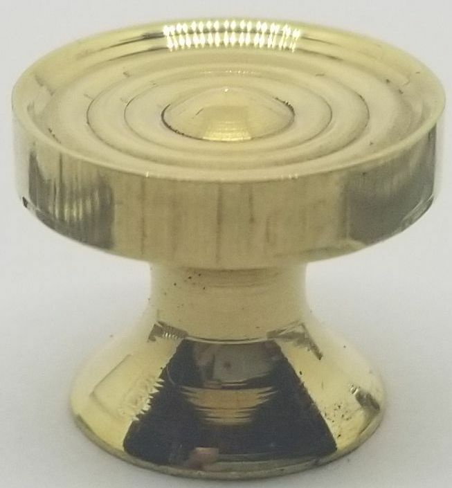 7/8" Diameter Cast Brass KNOB Concentric Rings pull handle mid century modern