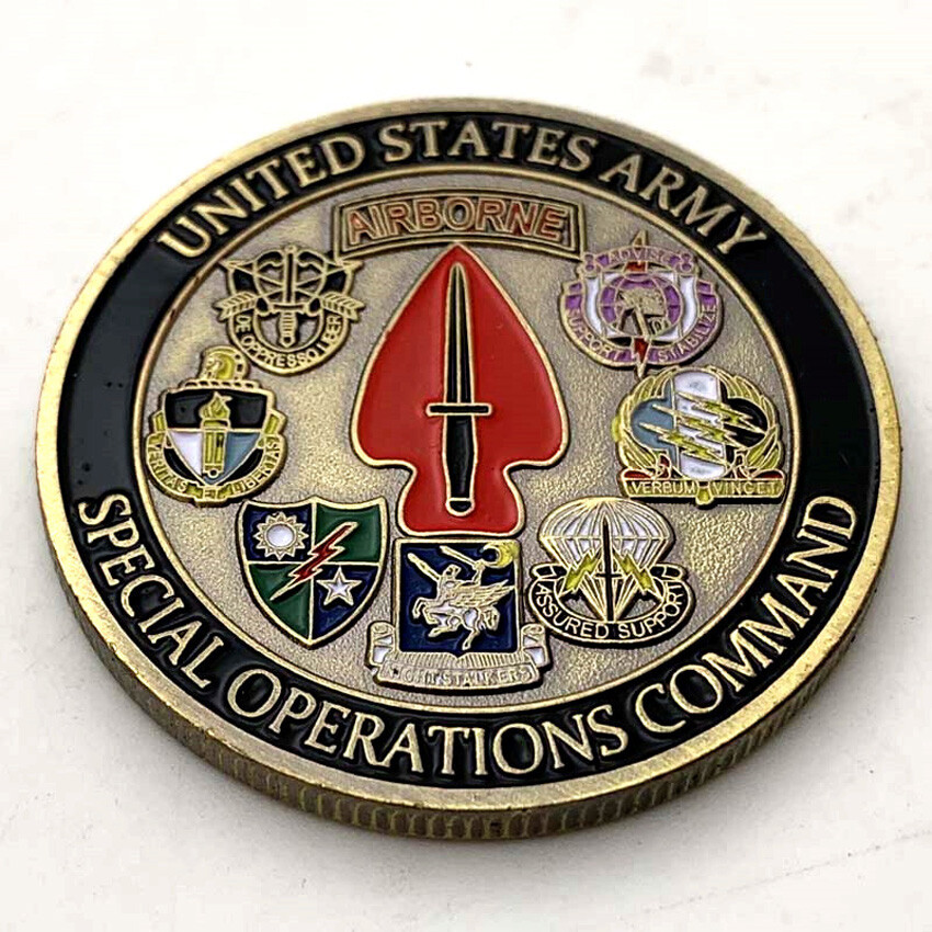 US Military Army Special Operations Command Challenge Coin Collect Commemorative
