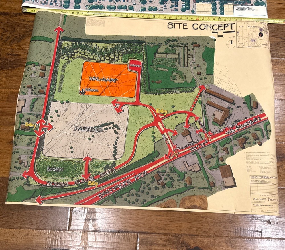 Wal-Mart Site Concept Plan Architectural Rendering Chester County PA Vintage