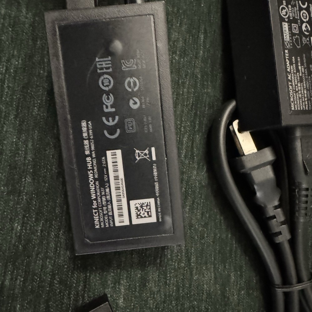 Microsoft Kinect Sensor Lot, 2 Kinect sensors and adapter. untested