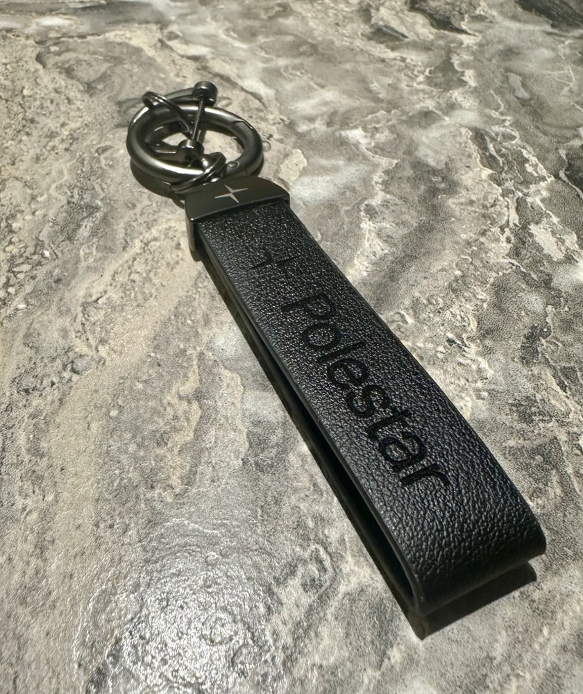 Polestar Keyring in Black Leather PU