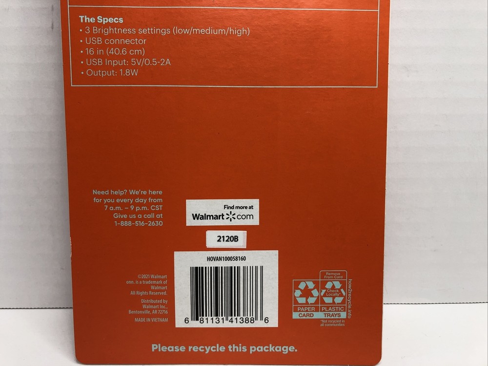 USB LED Computer Light Portable Flexible Design 3 Light Levels White