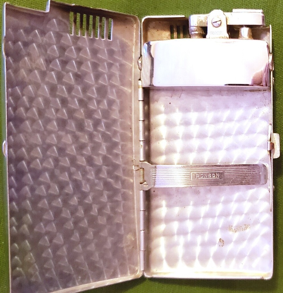 Ronson Pocket Pal Cigarette Lighter Integrated Case