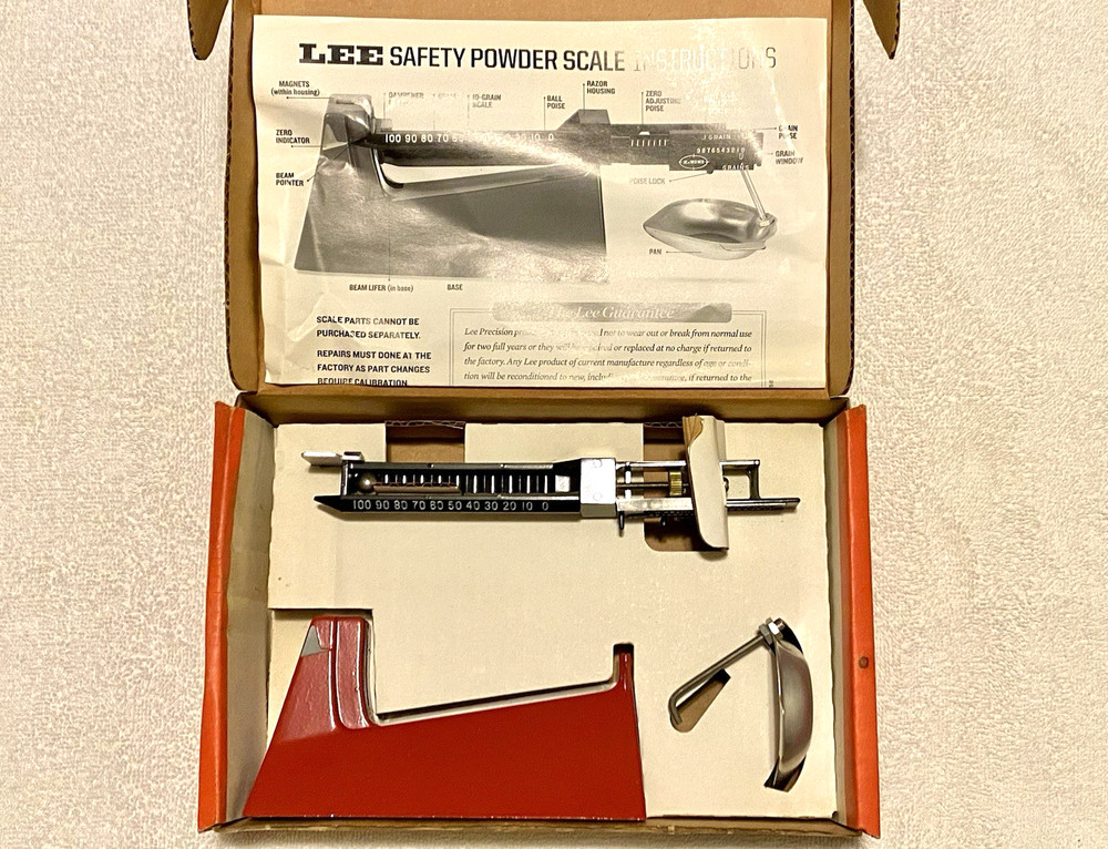 Lee Precision Safety Powder Scale 100 Grain Capacity for Shell Reloading New!