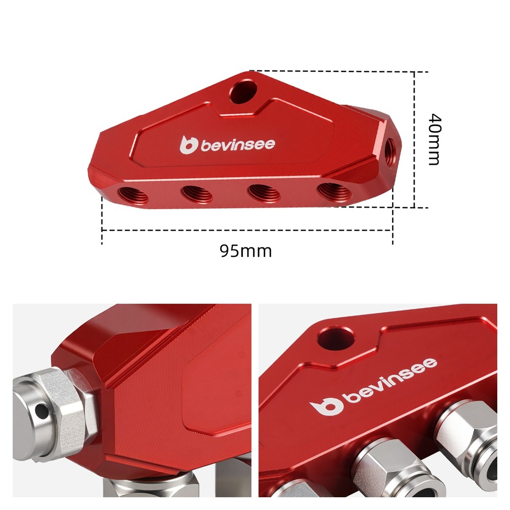BEVINSEE Universal Differential Breather Kit For 4WD Drivetrain Assemblies