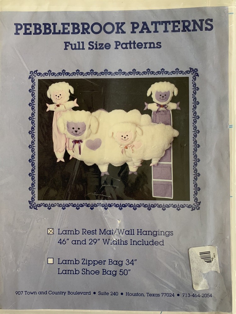 Pebblebrook Patterns Full Size Patterns Lamb Rest Mat/Wall Hangings