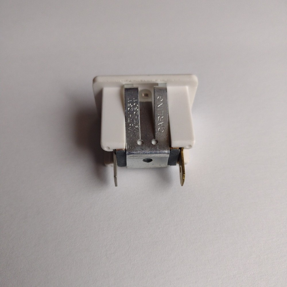 Carling 125-250v Rectangular Panel Mount Indicator Light White With Red Lens