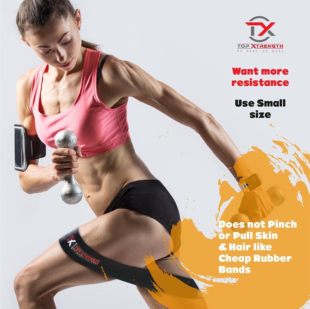 Topxtrength Resistance Hip Band - Workout Legs & Booty Exercise Small-Medium