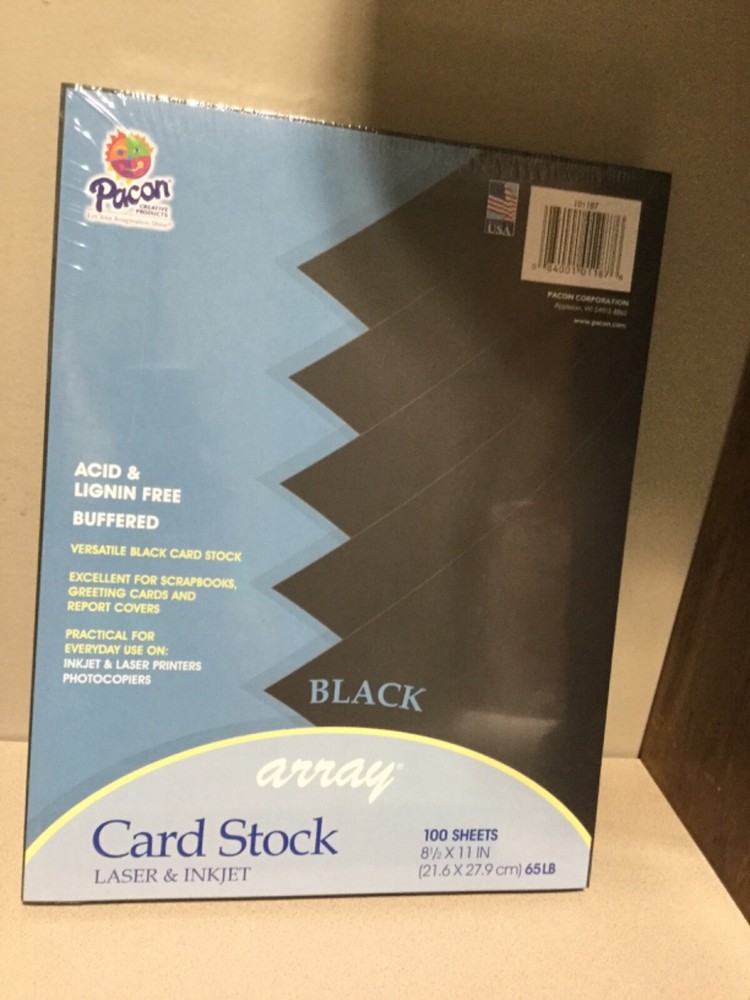 Pacon black Card Stock laser & inkjet 100 sheets