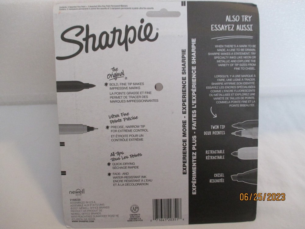 Sharpie Permanent Markers Variety Pack 10 Pack 2164637