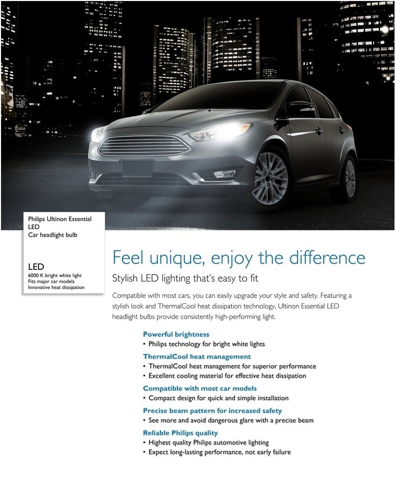 Philips Ultinon Pro3101 LED White 9005XS Two Bulbs Head Light High Beam Replace