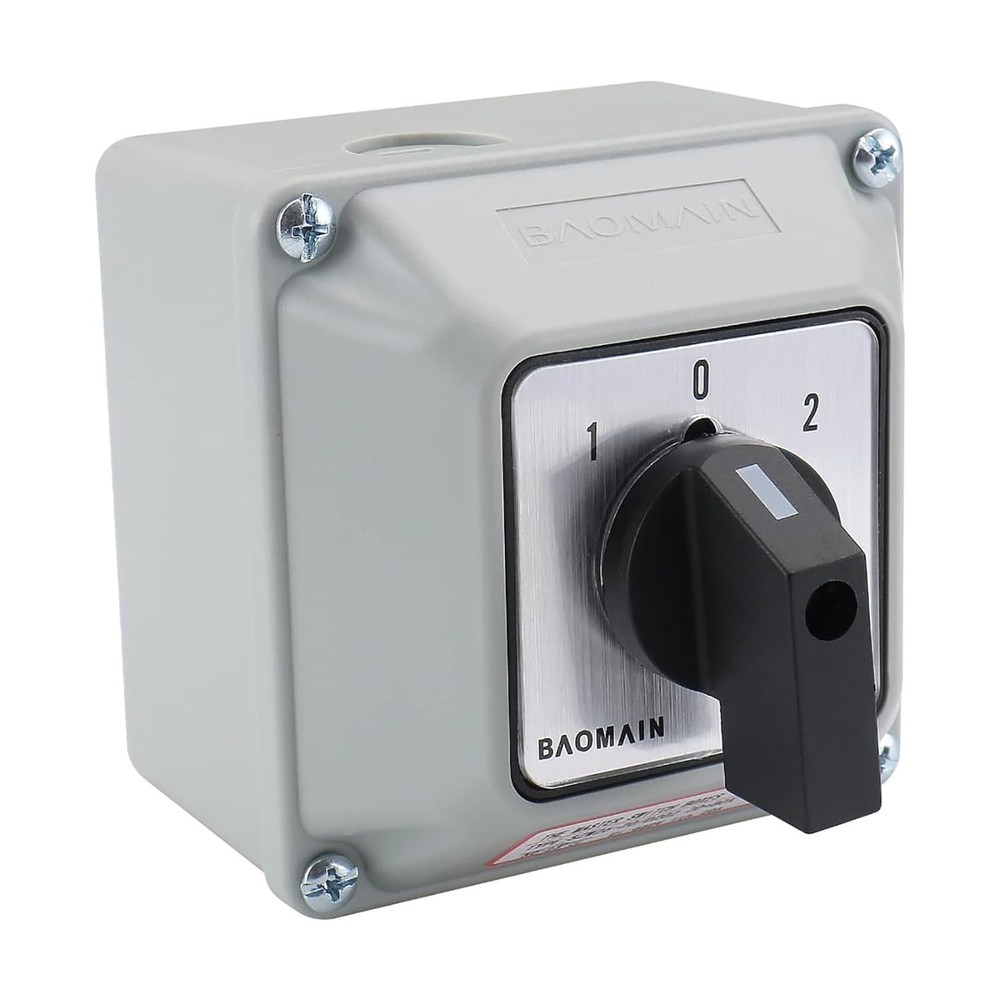 660V 20A 3-Position Rotary Switch with Enclosure for Electrical Control