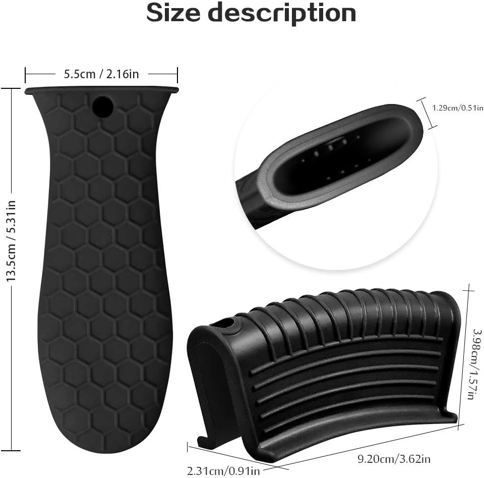 8 Pack Cast Iron Handle Cover, Silicone Hot Handle Holder, Assist Handle Holder,