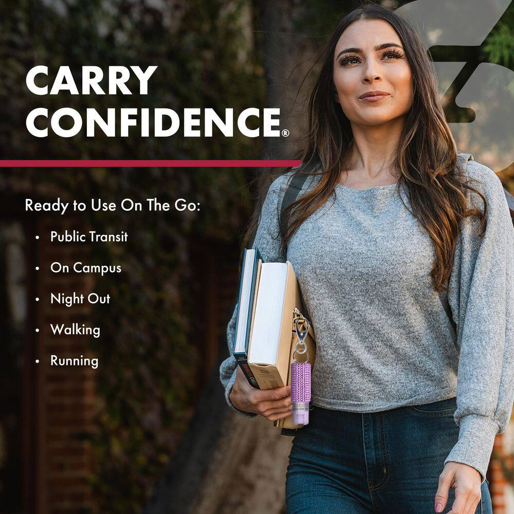 Pink Key Case Pepper Spray with Quick Release