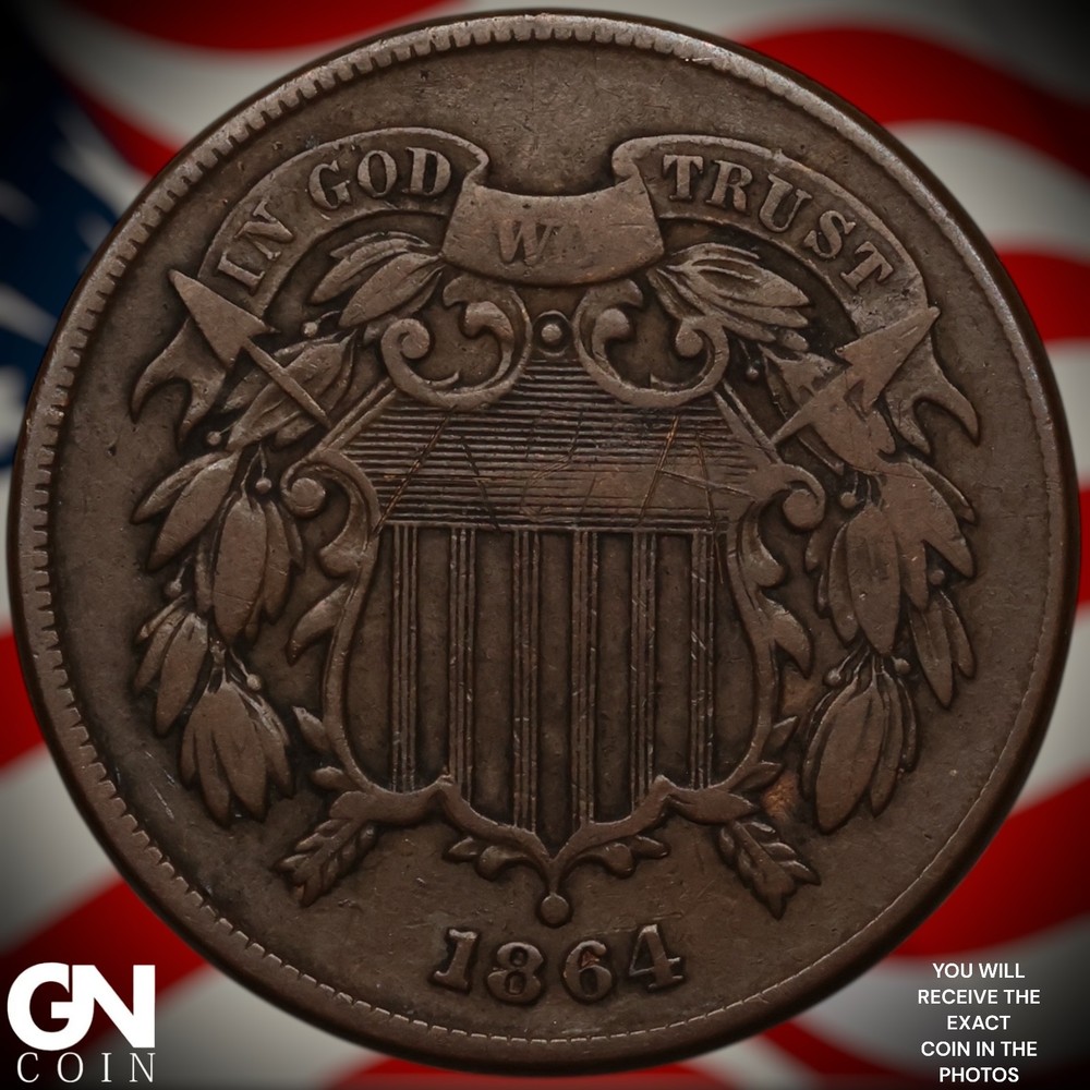 1864 2 Cent Piece A2549