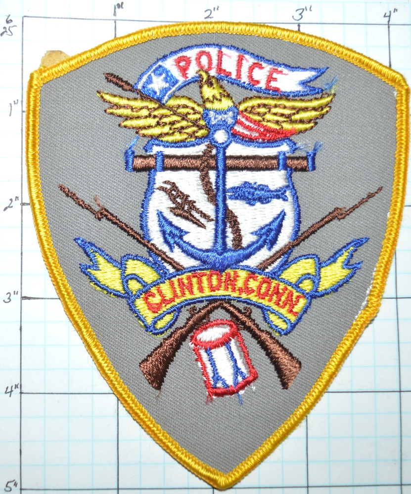 CONNECTICUT, CLINTON VINTAGE POLICE DEPT PATCH