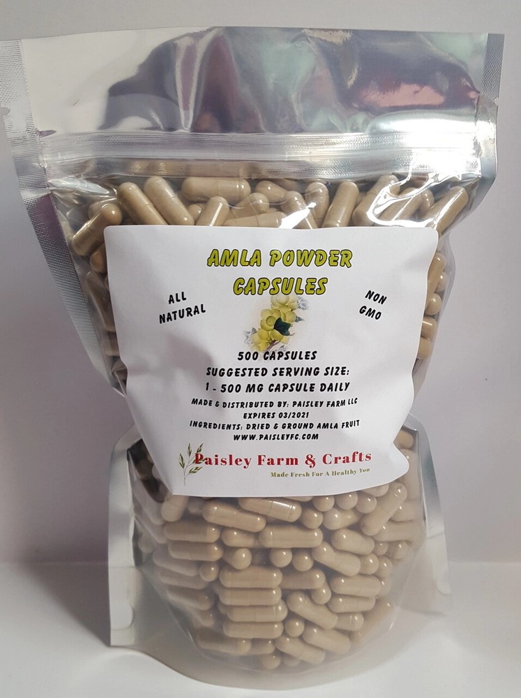 Amla Capsules - 300 Pack - Made Fresh On Demand!