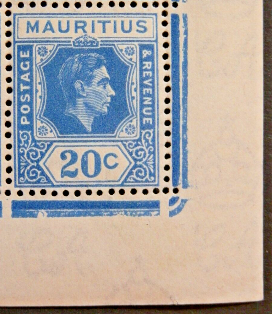 MAURITIUS 1938 SG258 20c. BLUE - MNH