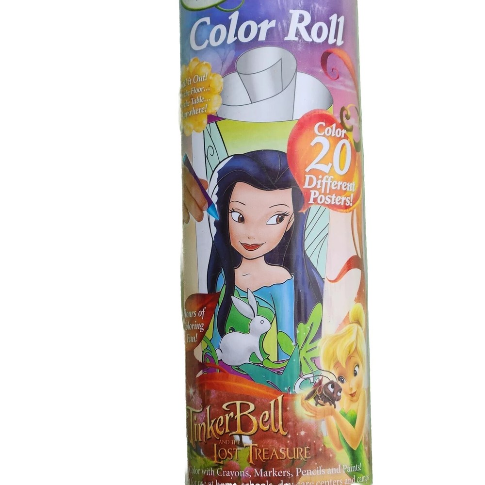 Tinkerbell Disney Fairies Coloring Roll Color 20 Different Posters