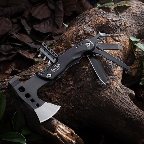 Multi Tool Camping Axe Hatchet 11-in-1 Multitool Camping Gear Survival Black