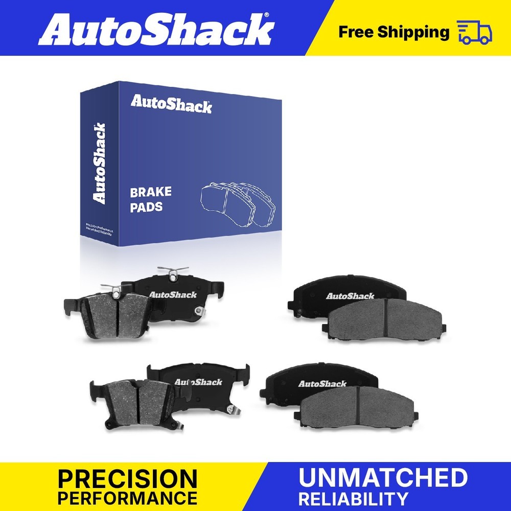 Front Rear Ceramic Brake Pad Set for Chrysler, Pacifica 2017-2023