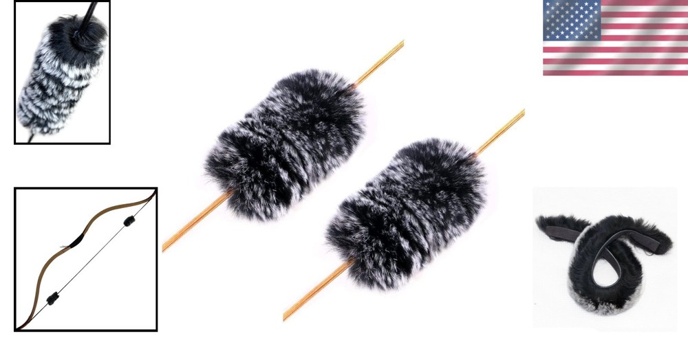 1 Pair Otter Black Bow String Silencer - Ultimate Vibration Dampening Accessory