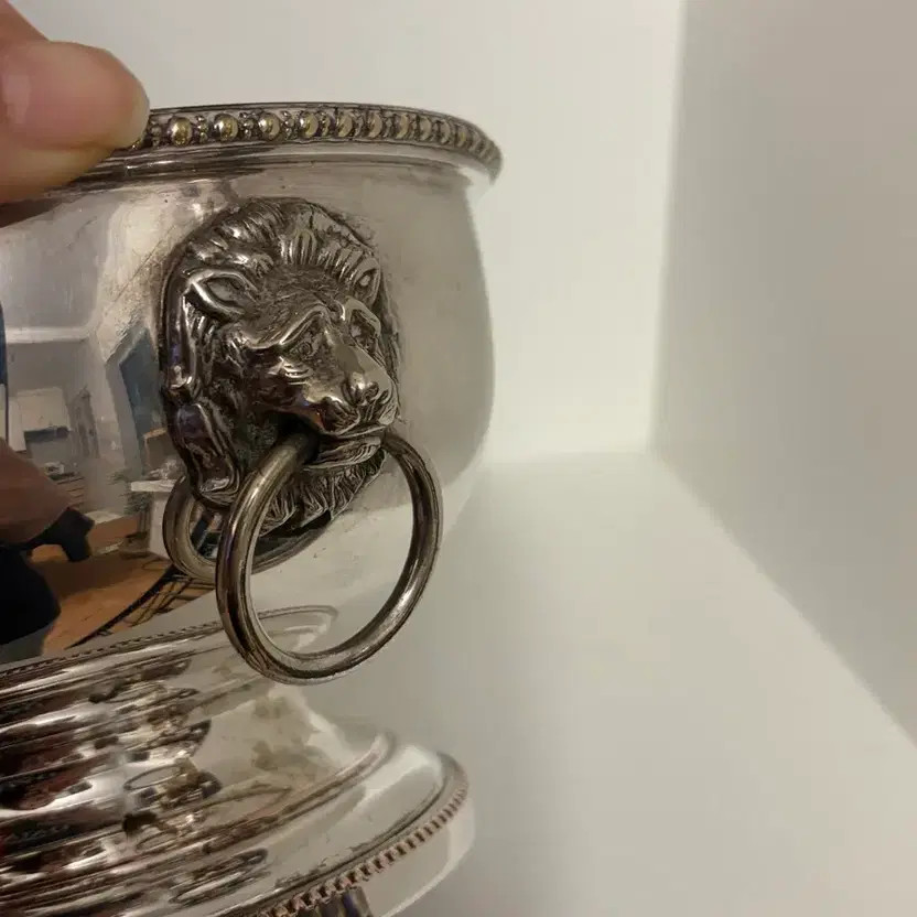 Vintage Silver Lion Head Bowl (England)