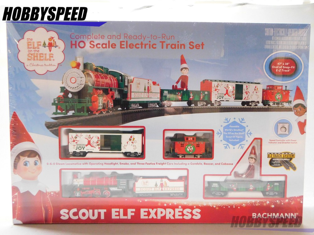 BACHMANN HO ELF ON THE SHELF SCOUT EXPRESS STEAM ENGINE TRAIN SET SCALE BAC00779