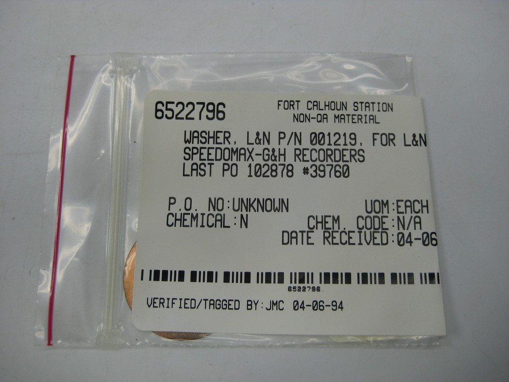 L&N 001219 3" WASHER UNMP
