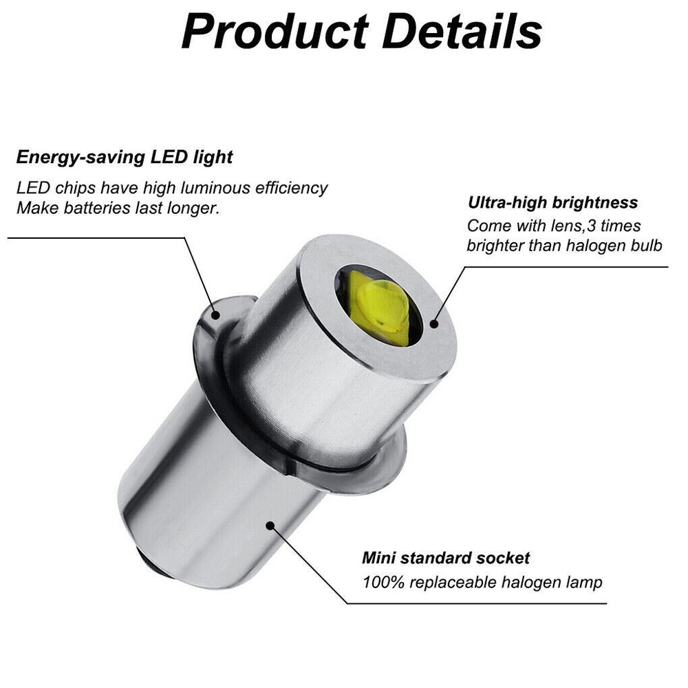 (2) 18 v VOLT Flashlight Replacement White Bulb For MILWAUKEE M18 V18 Worklight